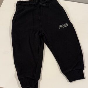 Zara Kids Black Sweatpants with Text Accent